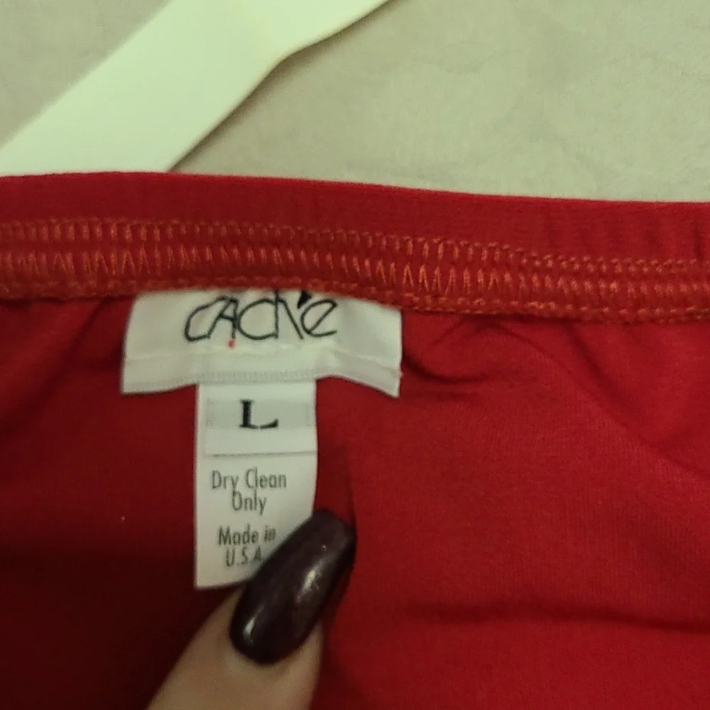 🎁NWT Cache Red Mini Dress Large🎁 - Picture 3 of 4